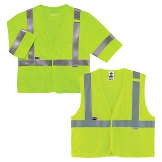 lime class 2 and class 3 FR vests