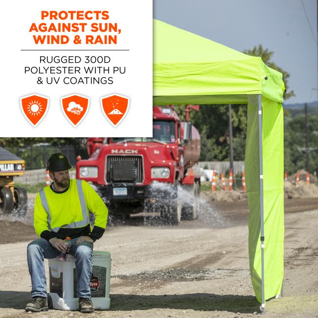 Protects against sun, wind & rain: rugged 3000D polyester with PU & UV coatings .