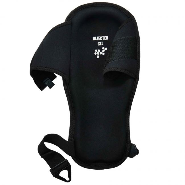 Back of knee pad with strap detail