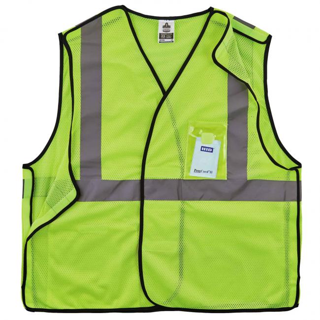 8216BA S/M Lime Type R Class 2 Breakaway Mesh Vest w/ ID Holder image 3