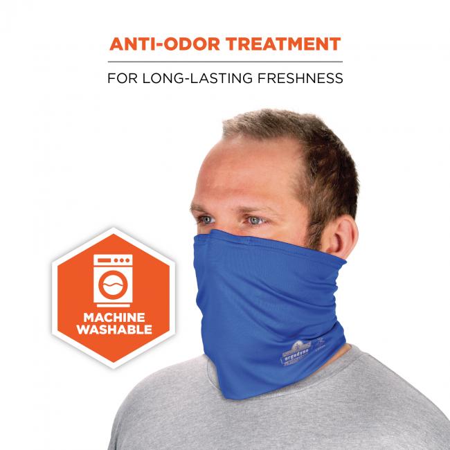 Anti-odor treatment: for long-lasting freshness. Icon says machine washable