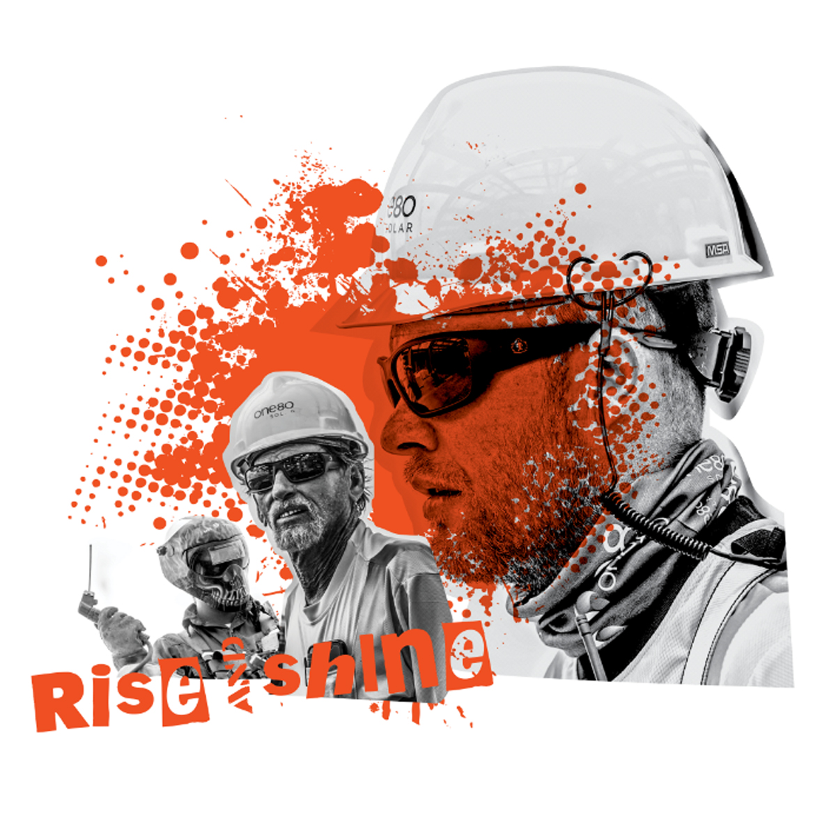 Rise and shine - collage of workers