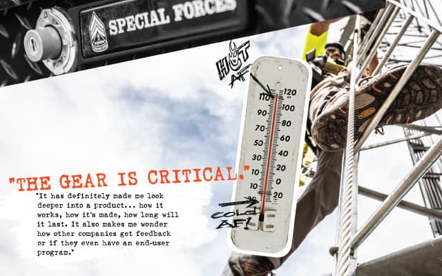Working at heights - critical gear