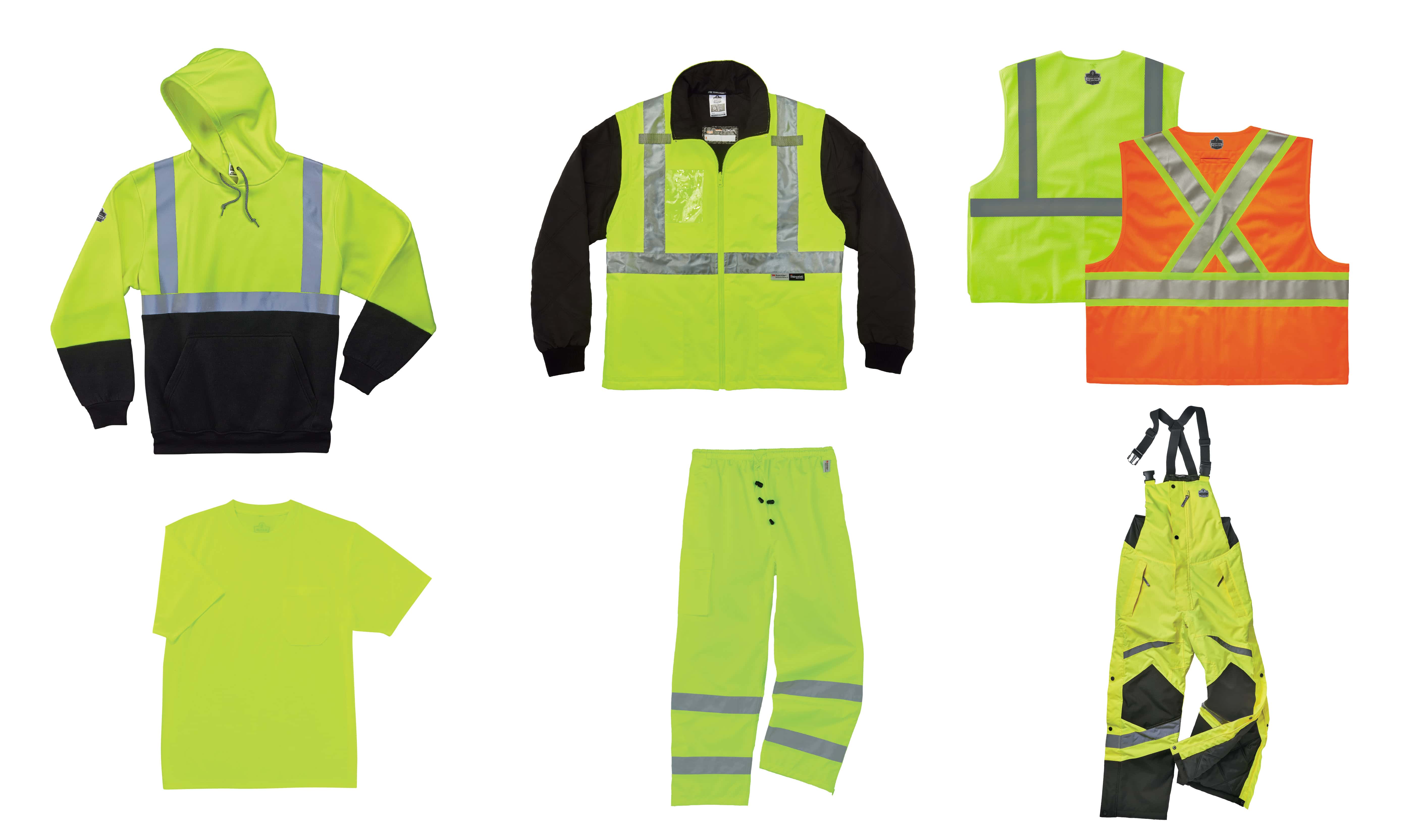 Different types of hi-vis apparel