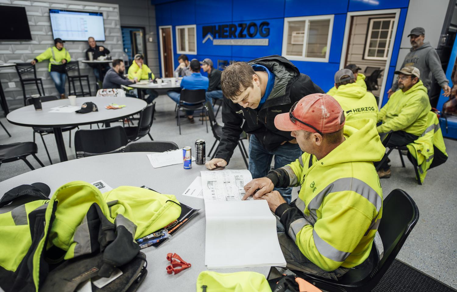 Herzog supervisor plans the day's projects