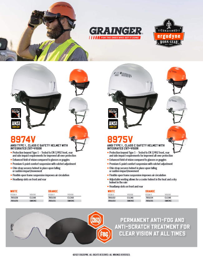 grainger helmet sales flyer