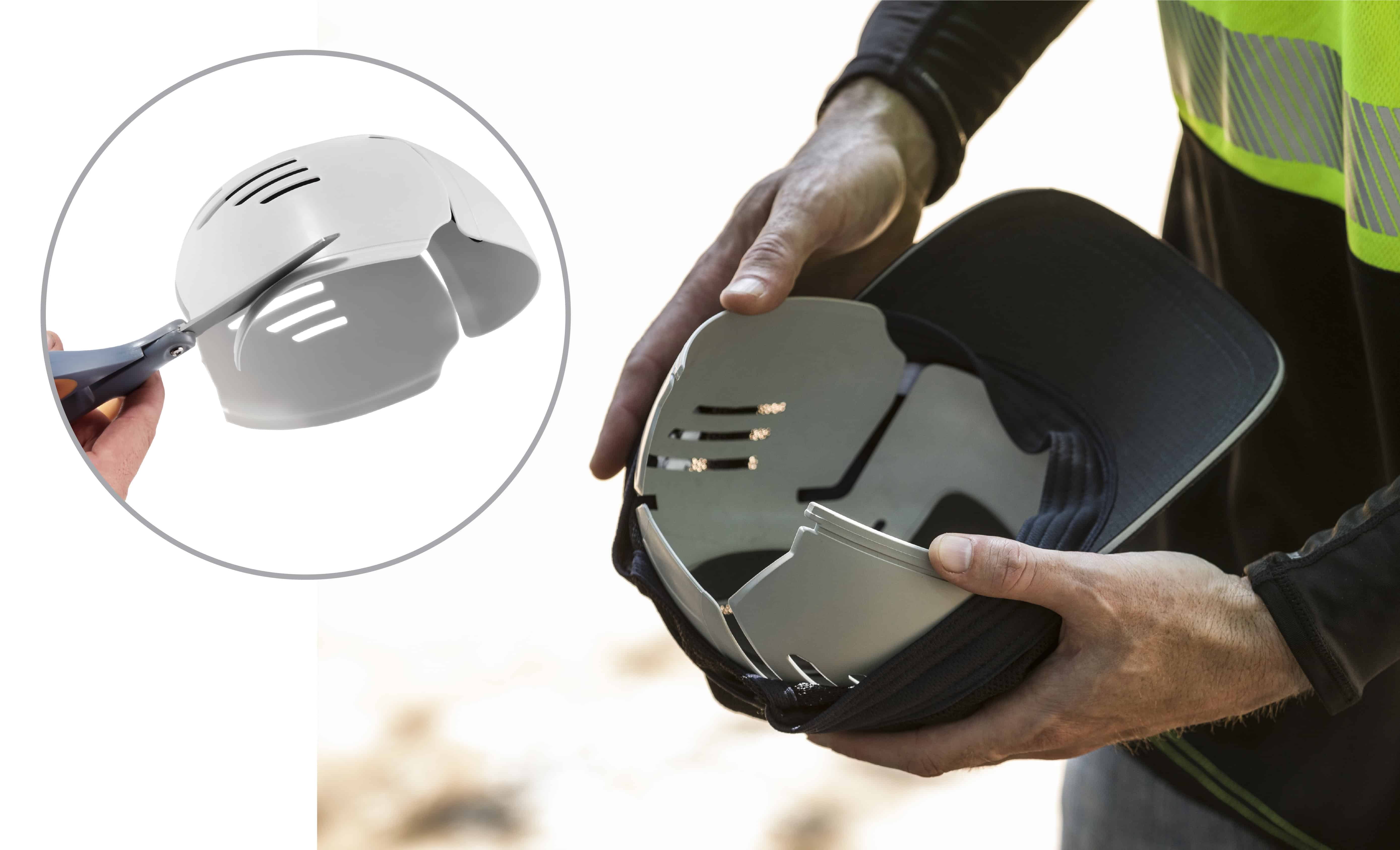 Trim bump cap insert to fit inside a hat of your choosing