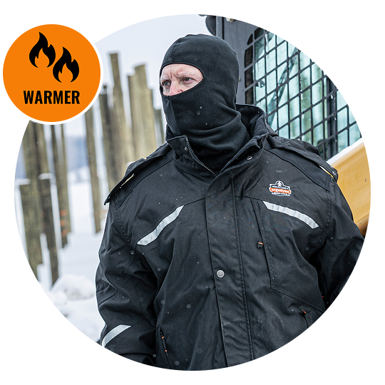 Person outside on a fall day in warm clothing