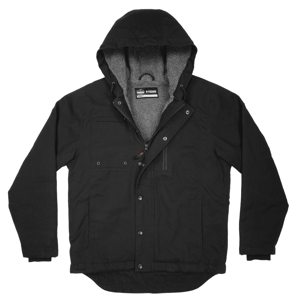 N-Ferno 6468 Heavy-Duty Duck Canvas Work Jacket - Sherpa Lined, Water Resistant