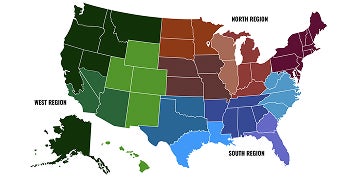 Ergodyne U.S. Sales Map