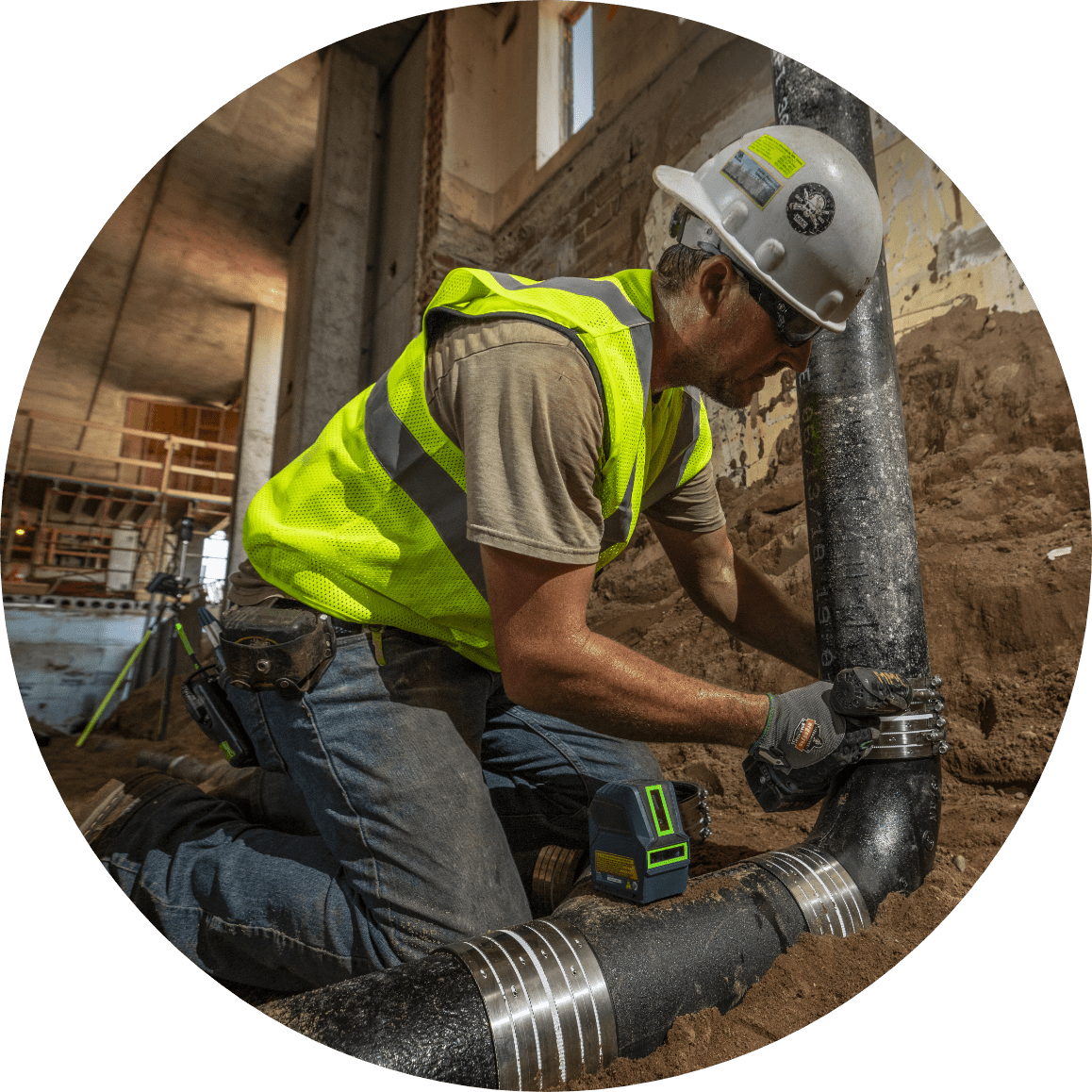 Worker in hi-vis