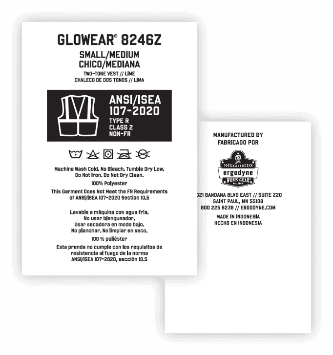 Class E: Road workers qualifying as Class 3 be wearing Class 2 + Class E