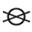 Circle symbol with two diagonol lines intersecting it