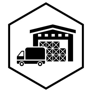 Delivery truck and warehouse