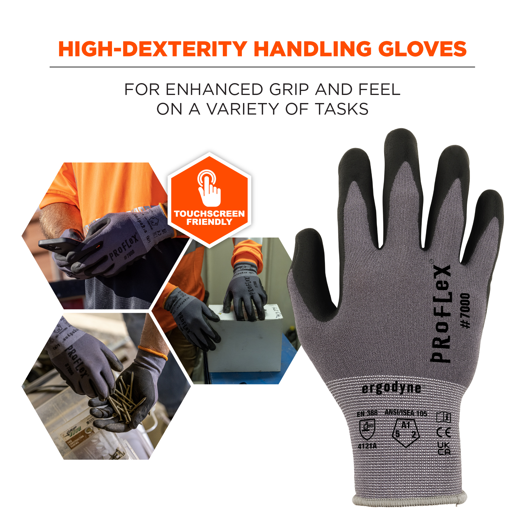 High Dexterity Palm Dipped Knitted Nylon Work Glove