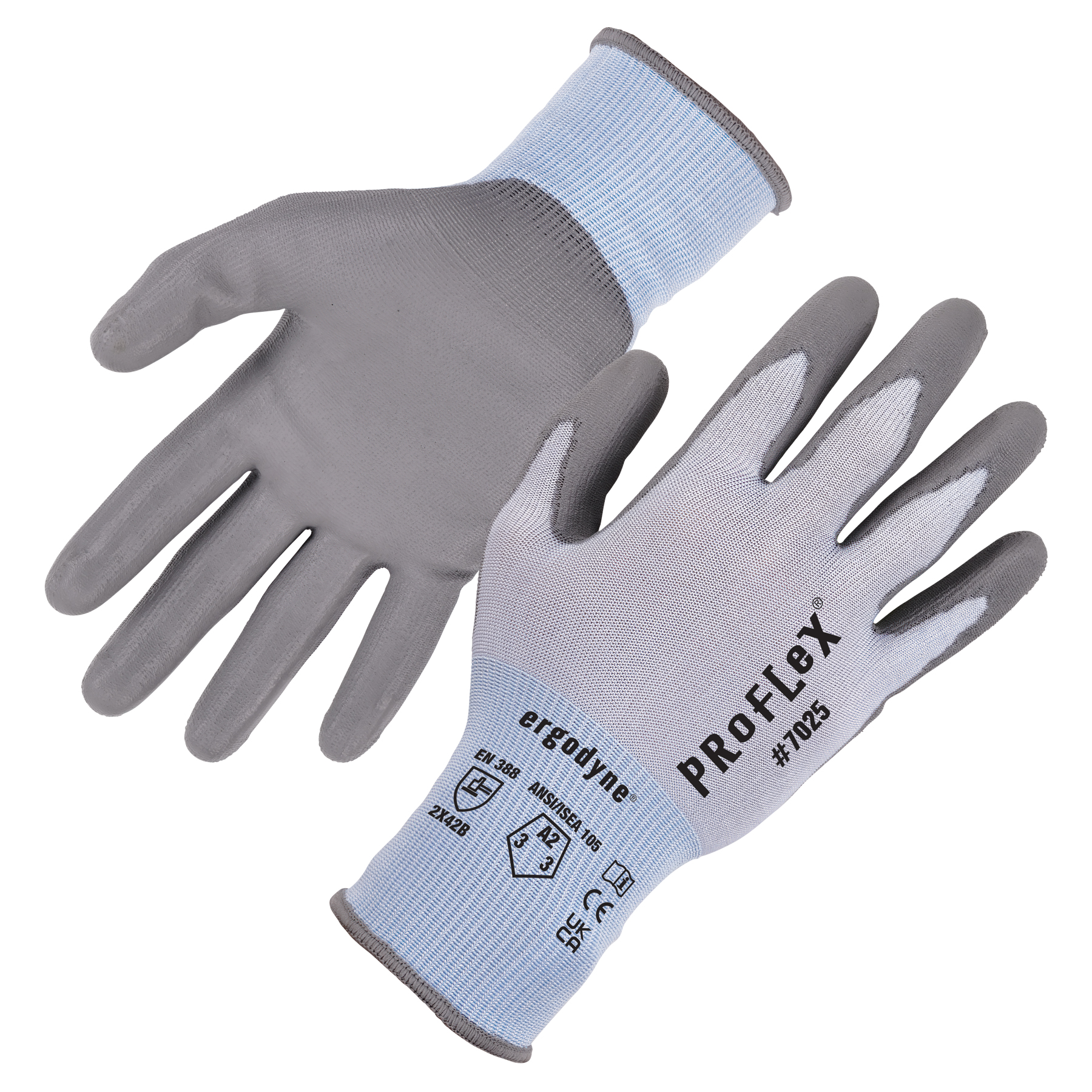 Nitrile Dipped Safety Work Gloves, Cut Resistant, Grey, Size: S/M/L/XL/2XL