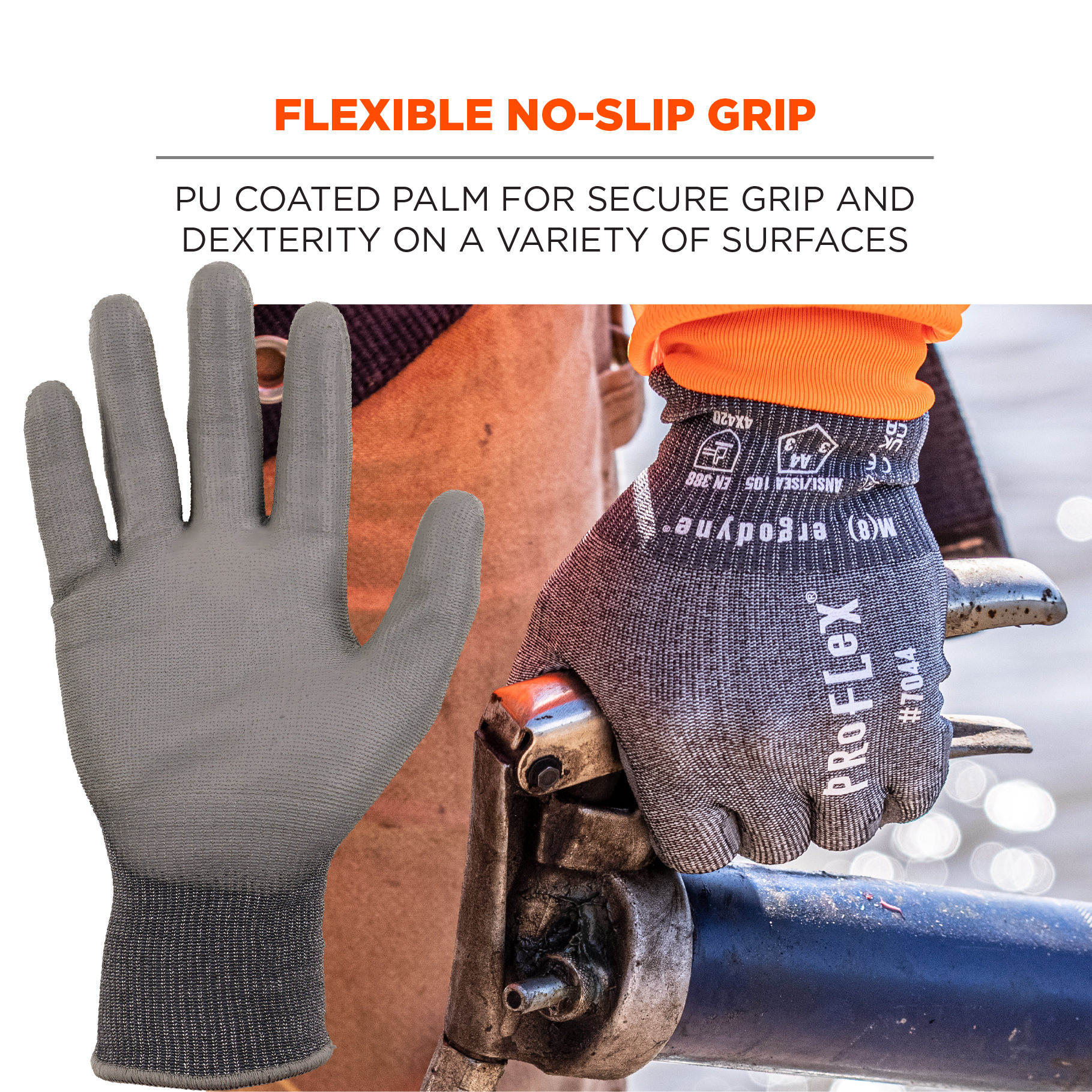 ANSI/ISEA 105-2016 A4 PU Coated CR Gloves