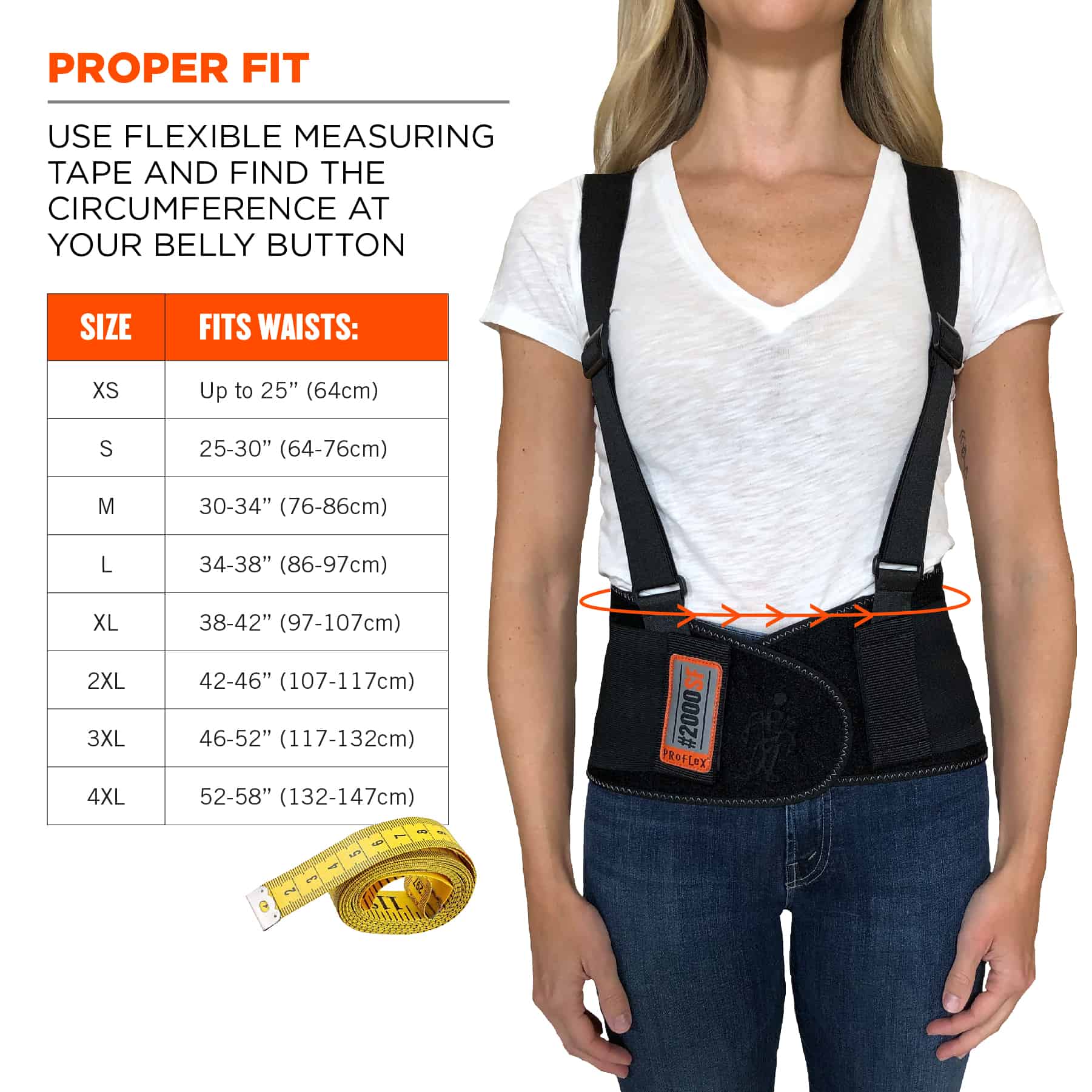 ADJUSTABLE WEIGHT LIFTING BELT ADJUSTABLE LUMBAR SUPPORT FITS UP TO 42" WAIST 