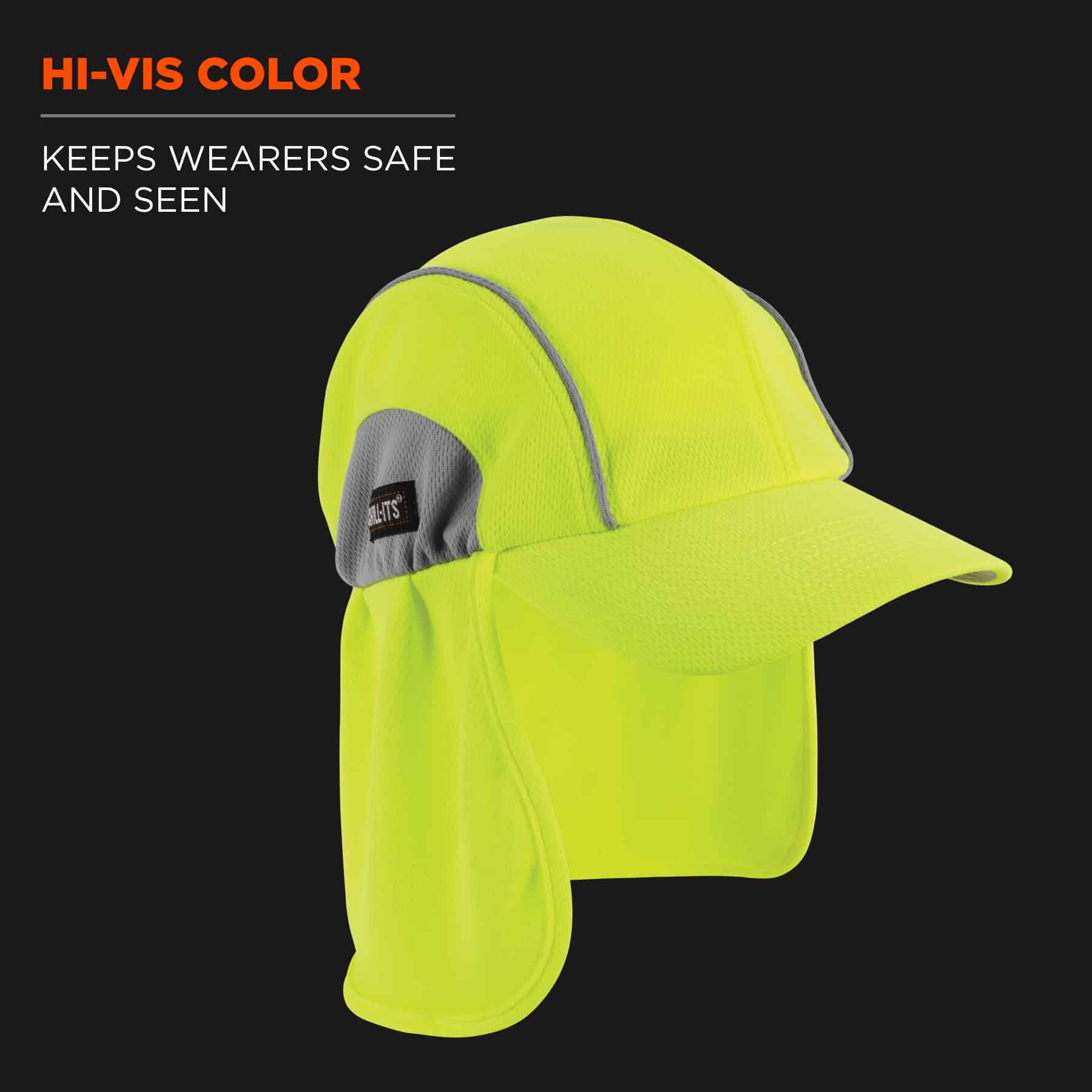 Hi-Vis Baseball Hats With Neck Shade | Ergodyne