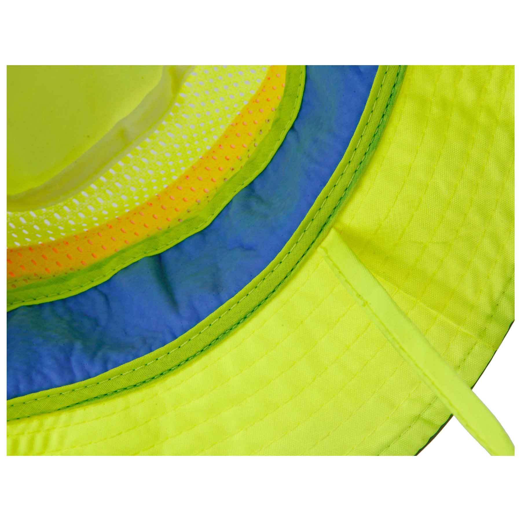 Ergodyne 12520 6650 High-Visibility Lime Hi Cool/Terry Cloth Sun Hat & Neck Shade