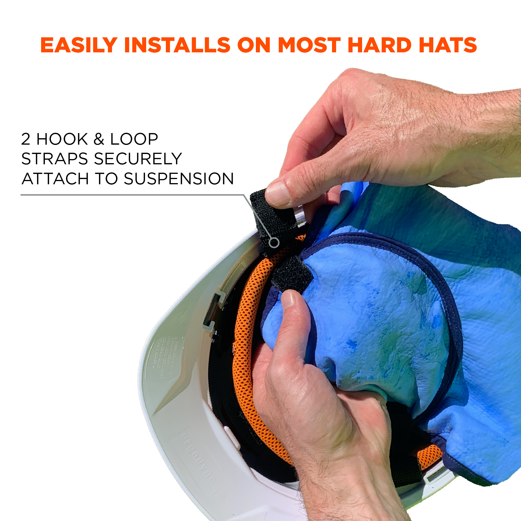 Cooling Neck Shade Hard Hat Insert, Cooling Towel