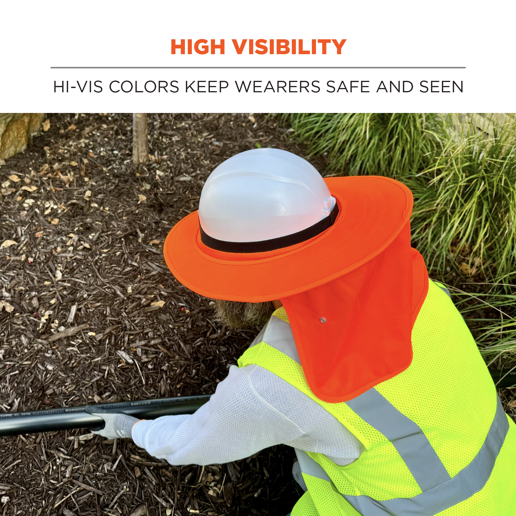 Universal Hard Hat Brim with Neck Shade Ergodyne