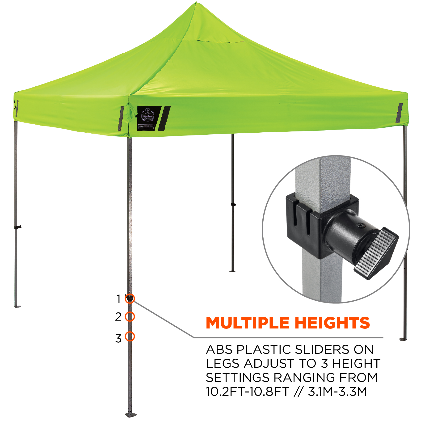 Pop-Up Tent, Heavy-Duty Tent - 10ft x 10ft