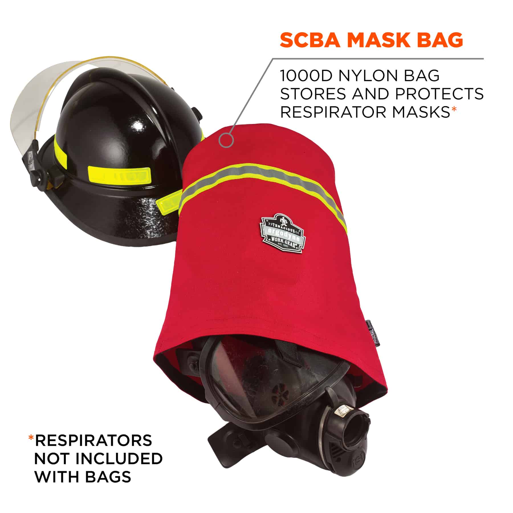 Rescue Air Supplies Red Firefighter EMT 2018 Deluxe ISI SCBA Mask Bag