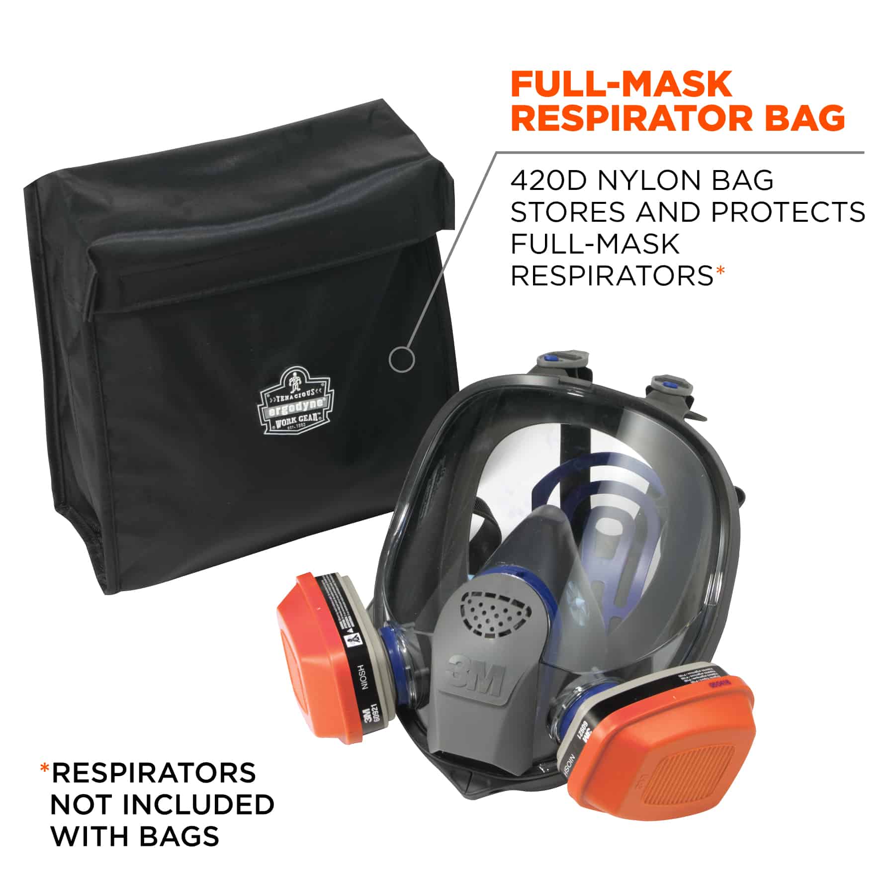 1 New Full Face Respirator with carry bag New unused & unworn Medium size 