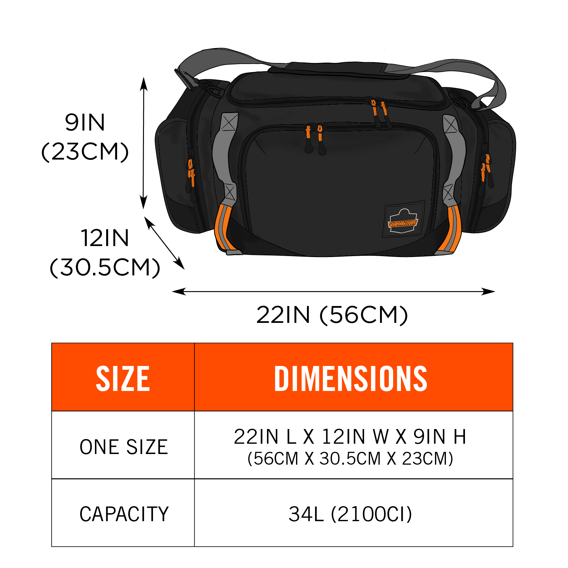 duffel bag sizes