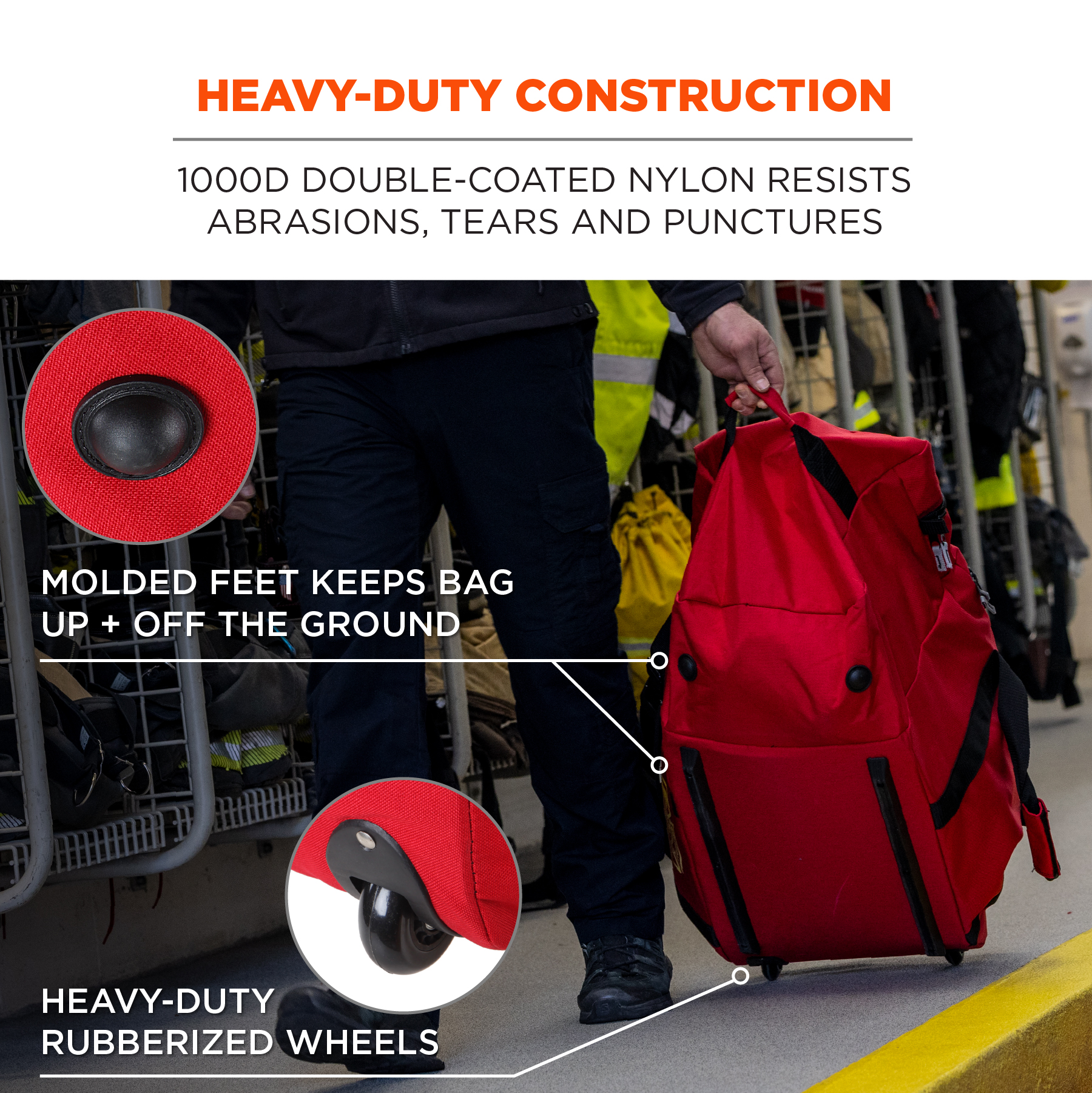 Wheeled Firefighter Turnout Bag - 117L