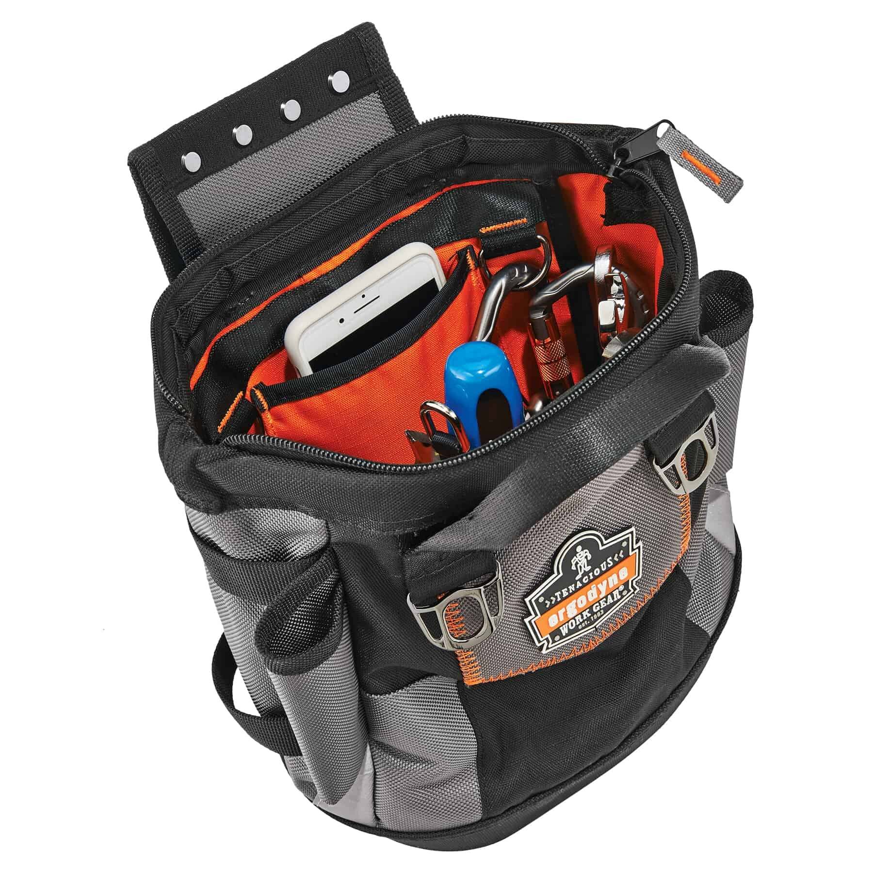 Topped Tool Pouch with Snap-Hinge Zipper Closure | Ergodyne