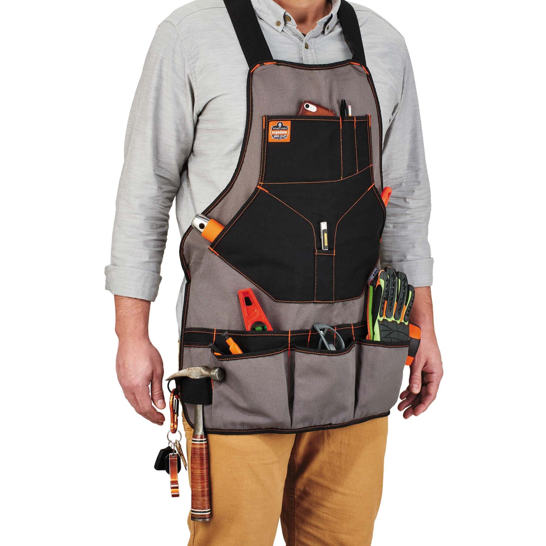 Canvas Tool Apron, Shop Apron, Bib Apron Ergodyne