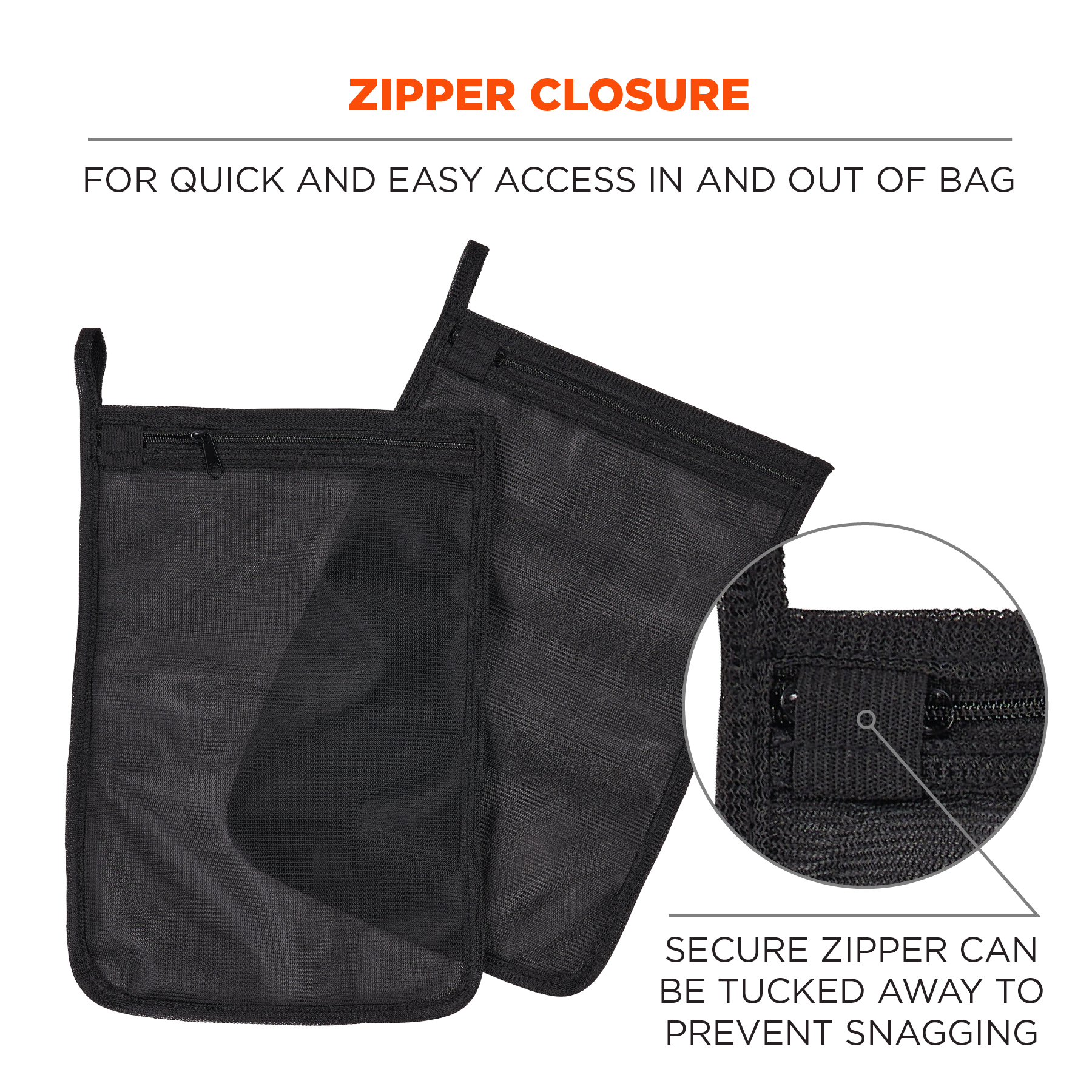 Zippered Mesh Wash Bag (10-Pack) | Ergodyne