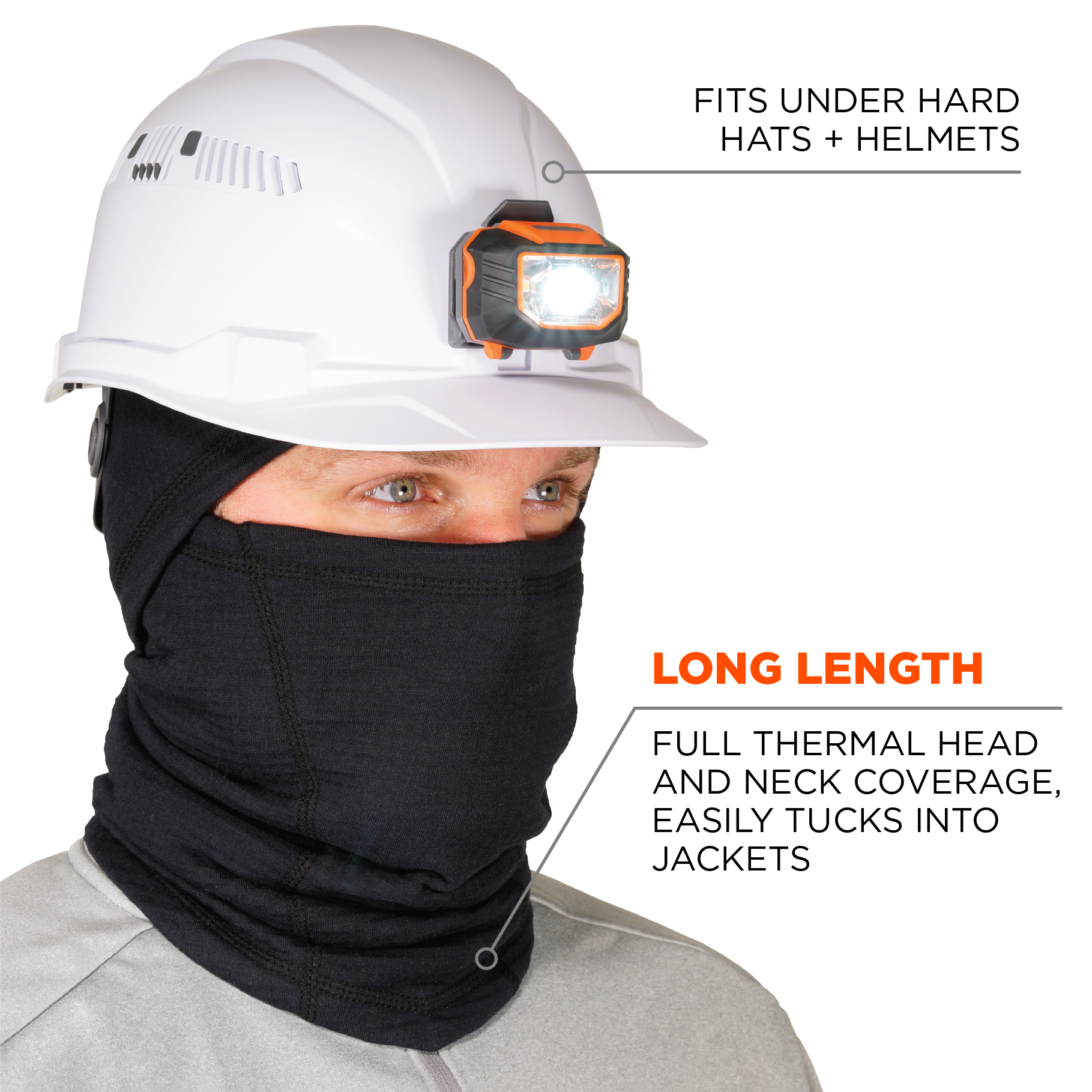 PIP 385-FRBL11 Single-layer AR/FR Interlock Cotton Balaclava - 11.8 Cal/cm2 Orange