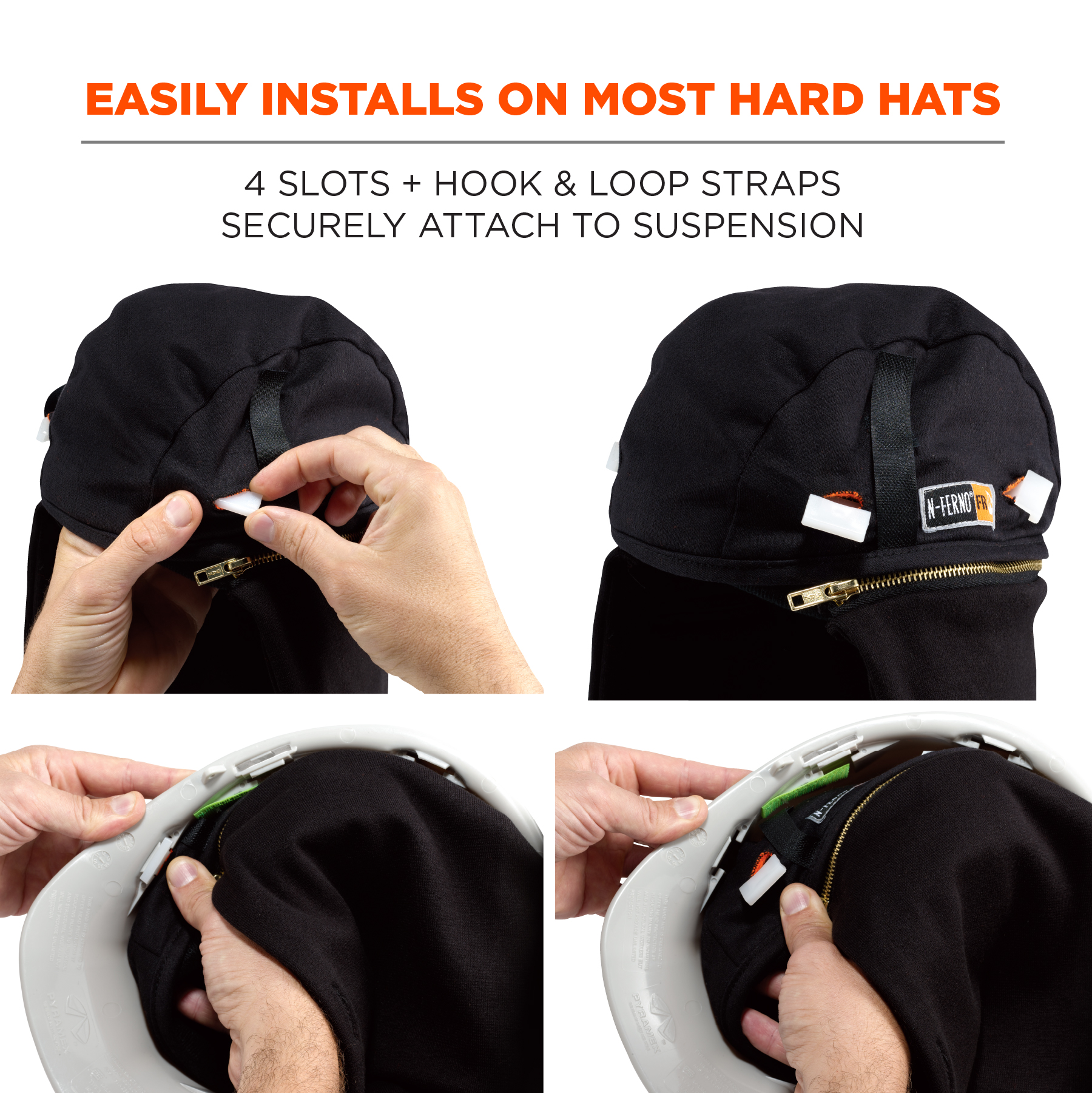 Portwest Helmet Winter Liner Insulated Worn w Hard Hat Work Safety Headwear PA58 