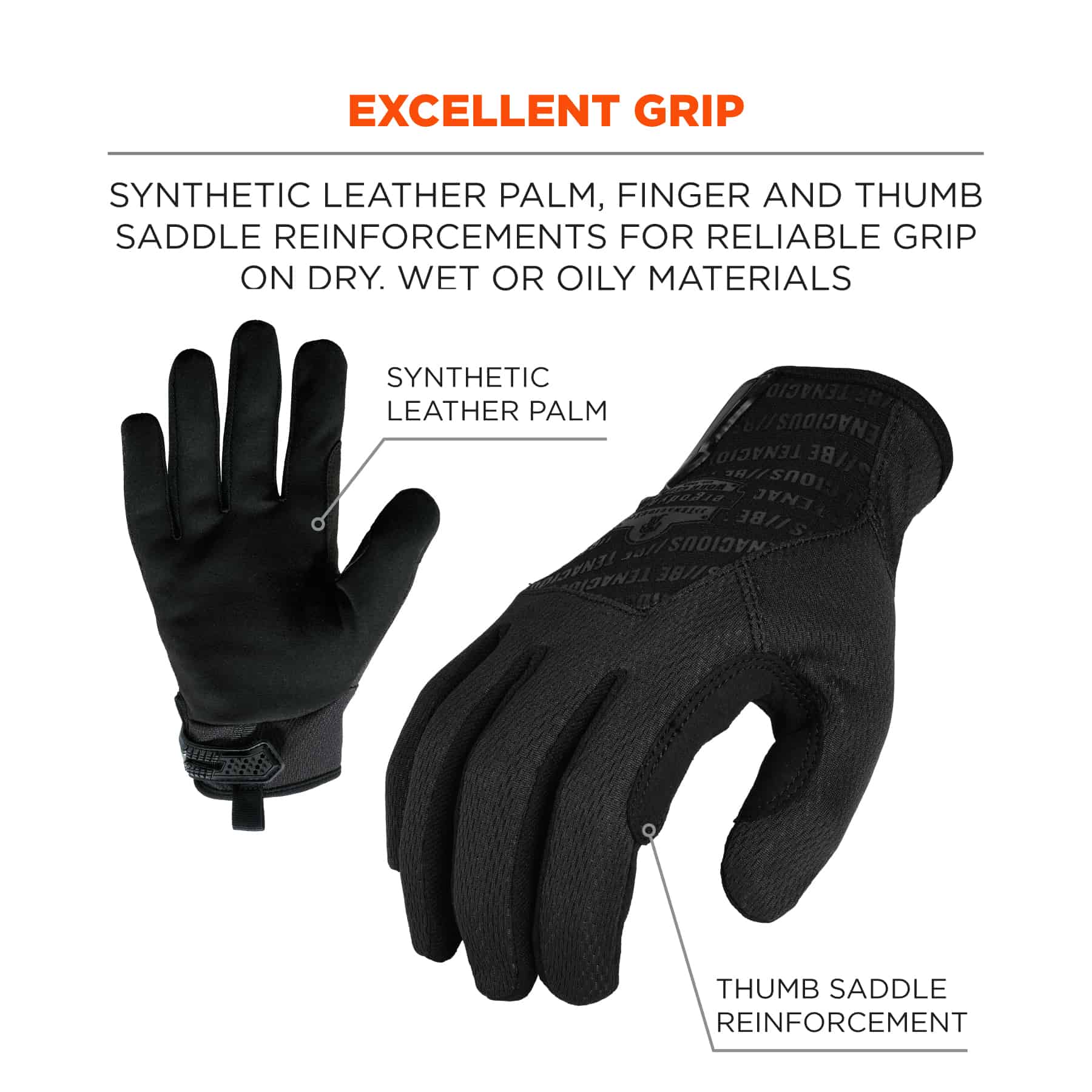 High-Dexterity Black Tactical Gloves