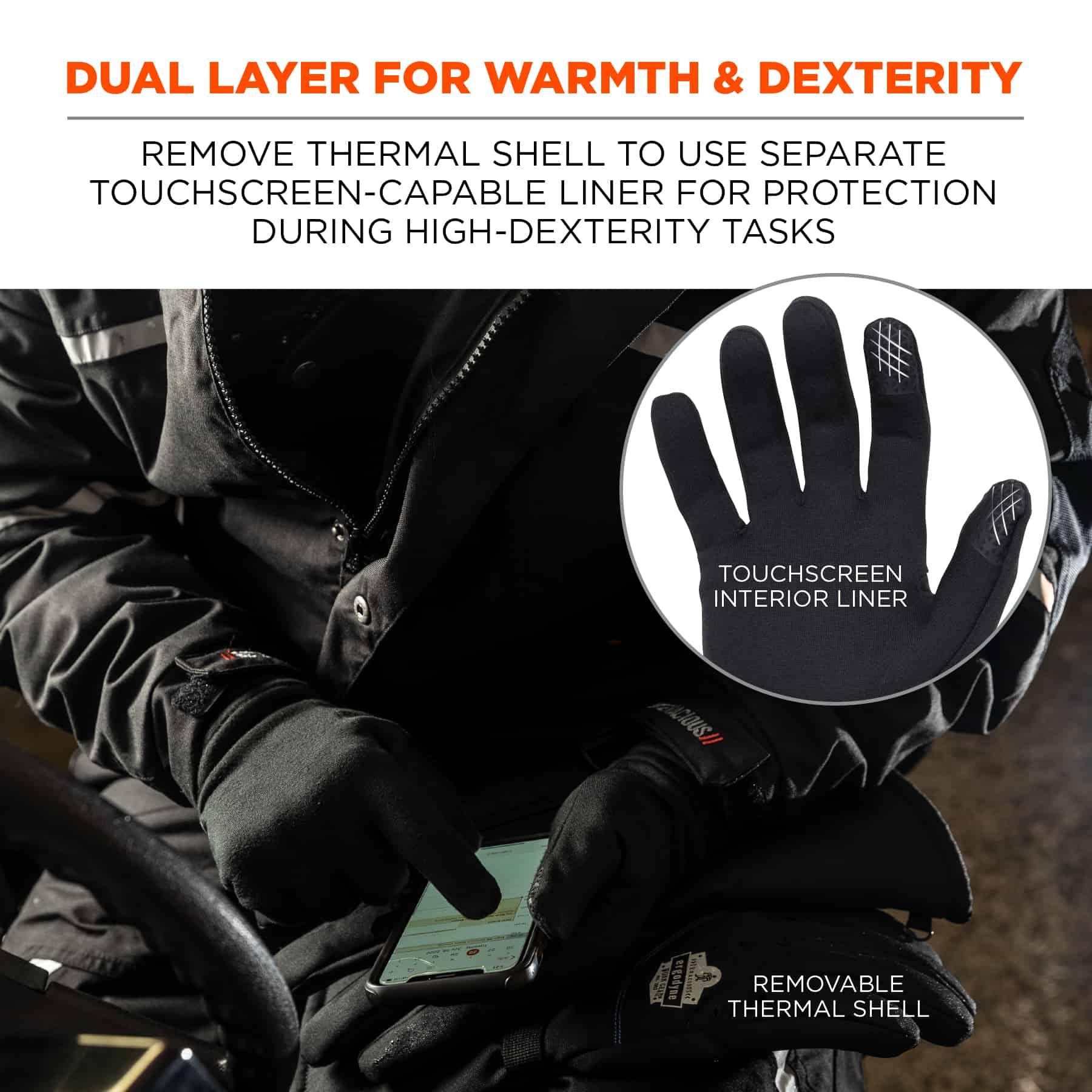 Winter Warm Anti-slip Thermal Touch Screen Work Gloves Riding Climbing gh 