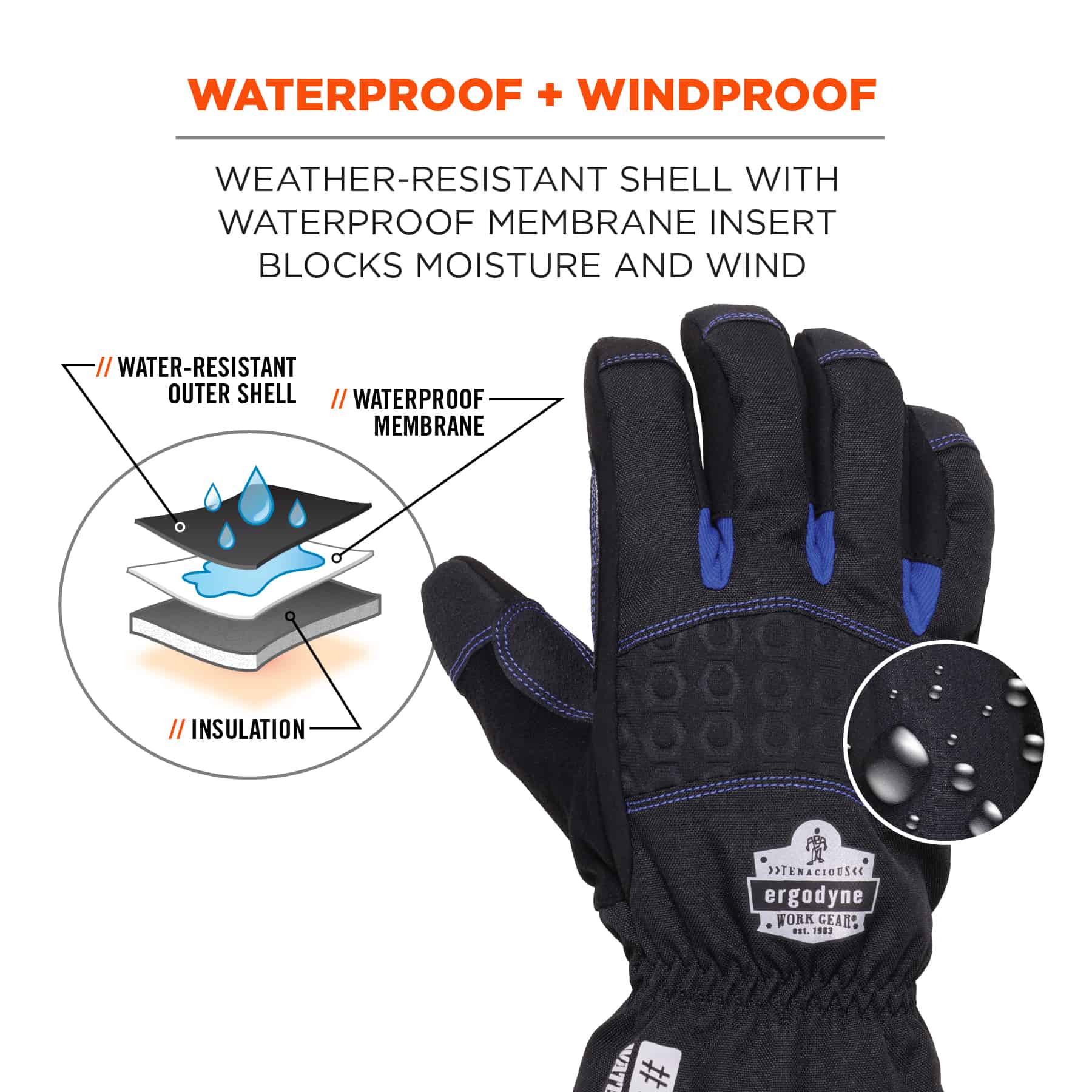 Extreme Thermal Waterproof Gloves | Ergodyne