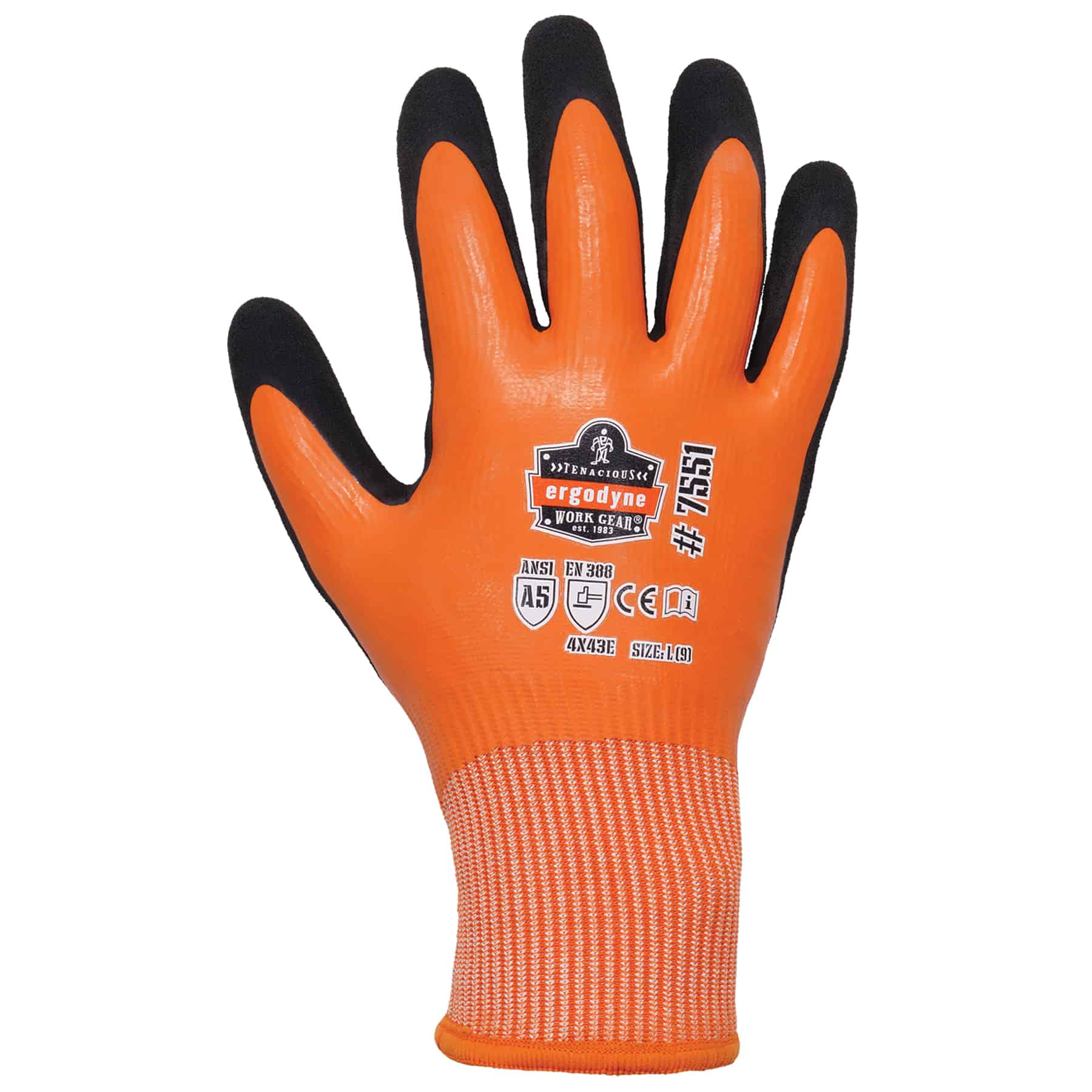 Coated Waterproof Winter Work Gloves - ANSI/ISEA 105-2016 Cut Level A5