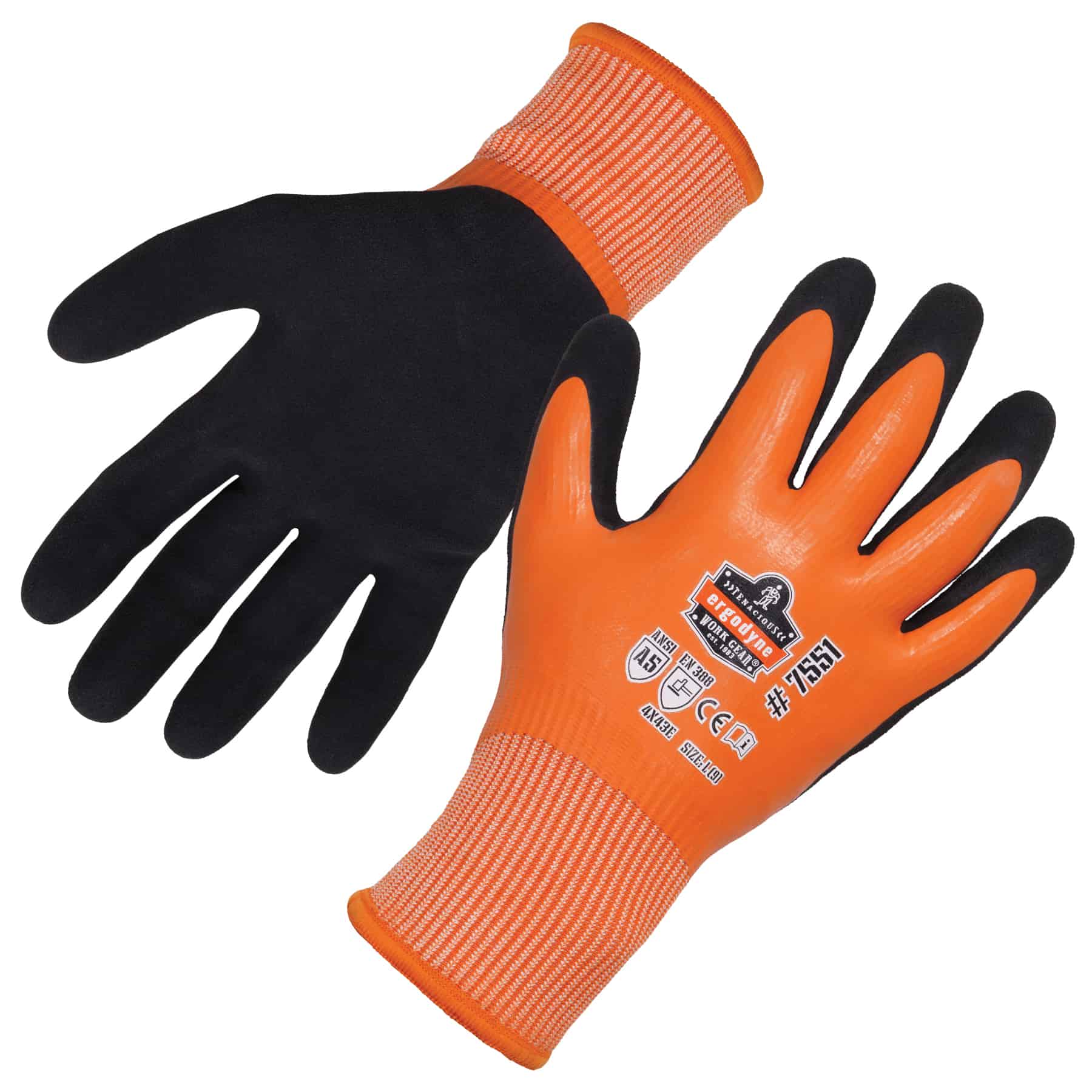 Coated Waterproof Winter Work Gloves - ANSI/ISEA 105-2016 Cut Level A5