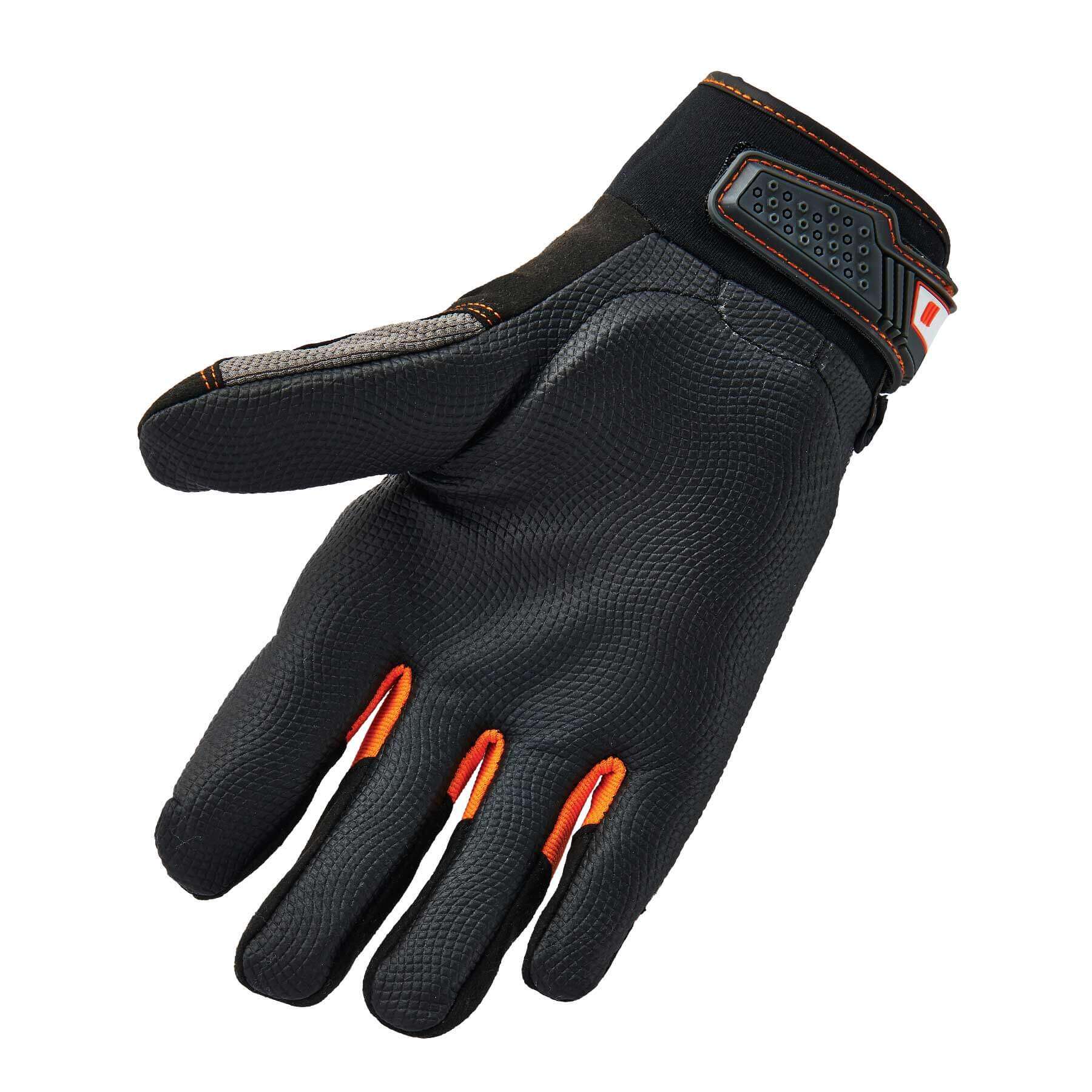 Valeo Anti-Vibration Gloves Black 1/2 Finger Leather Right and Left XL 