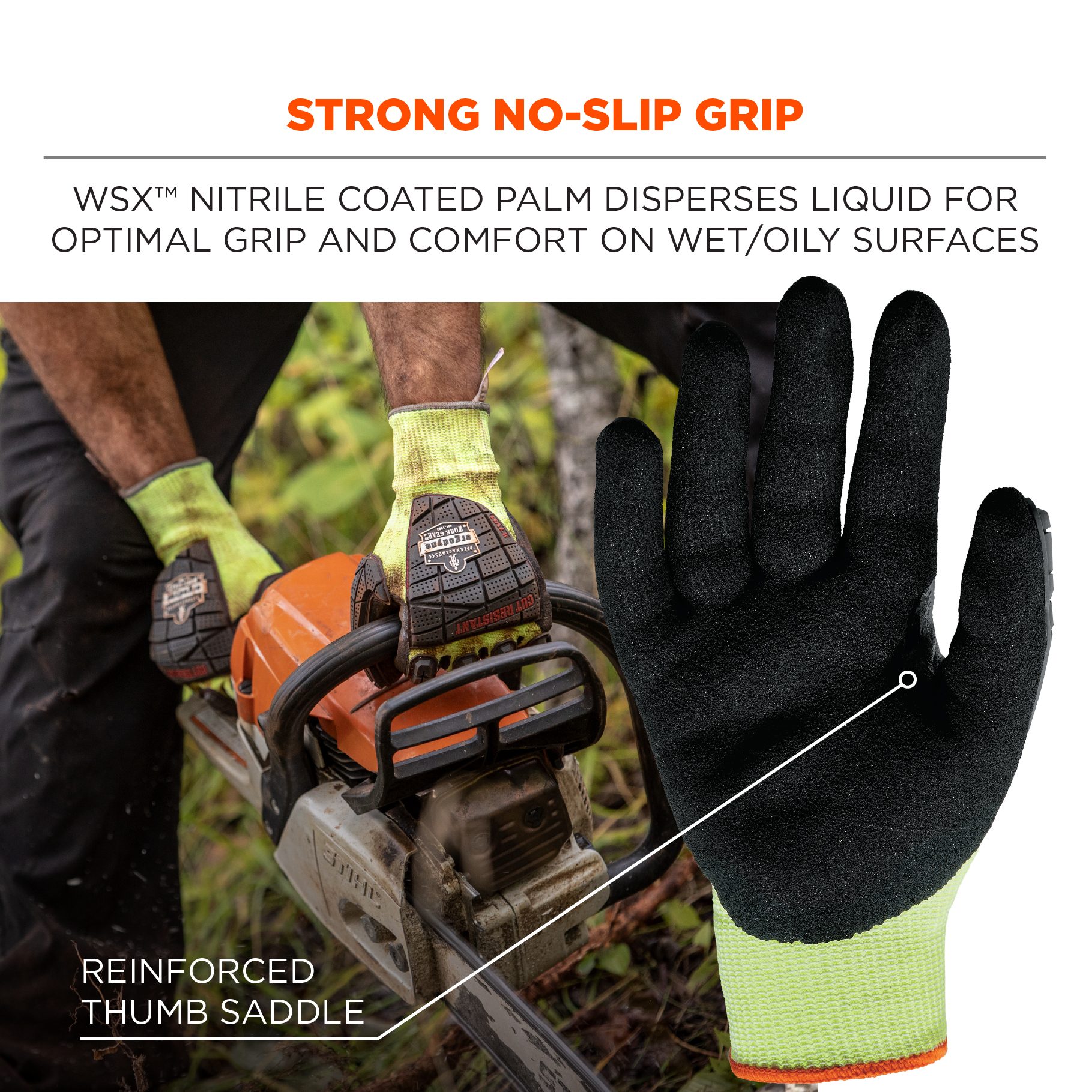 ANSI/ISEA 105-2016 Level A4 Impact & Cut Resistant Gloves, Hi-Vis, Nitrile  Coated