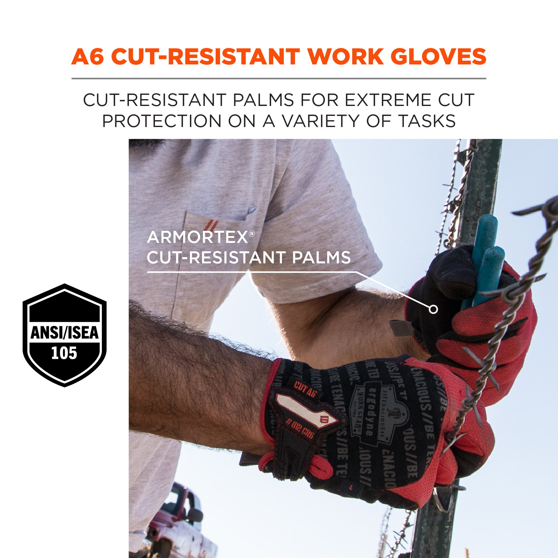 Ergodyne Utility + Cut Resistant Gloves - XL