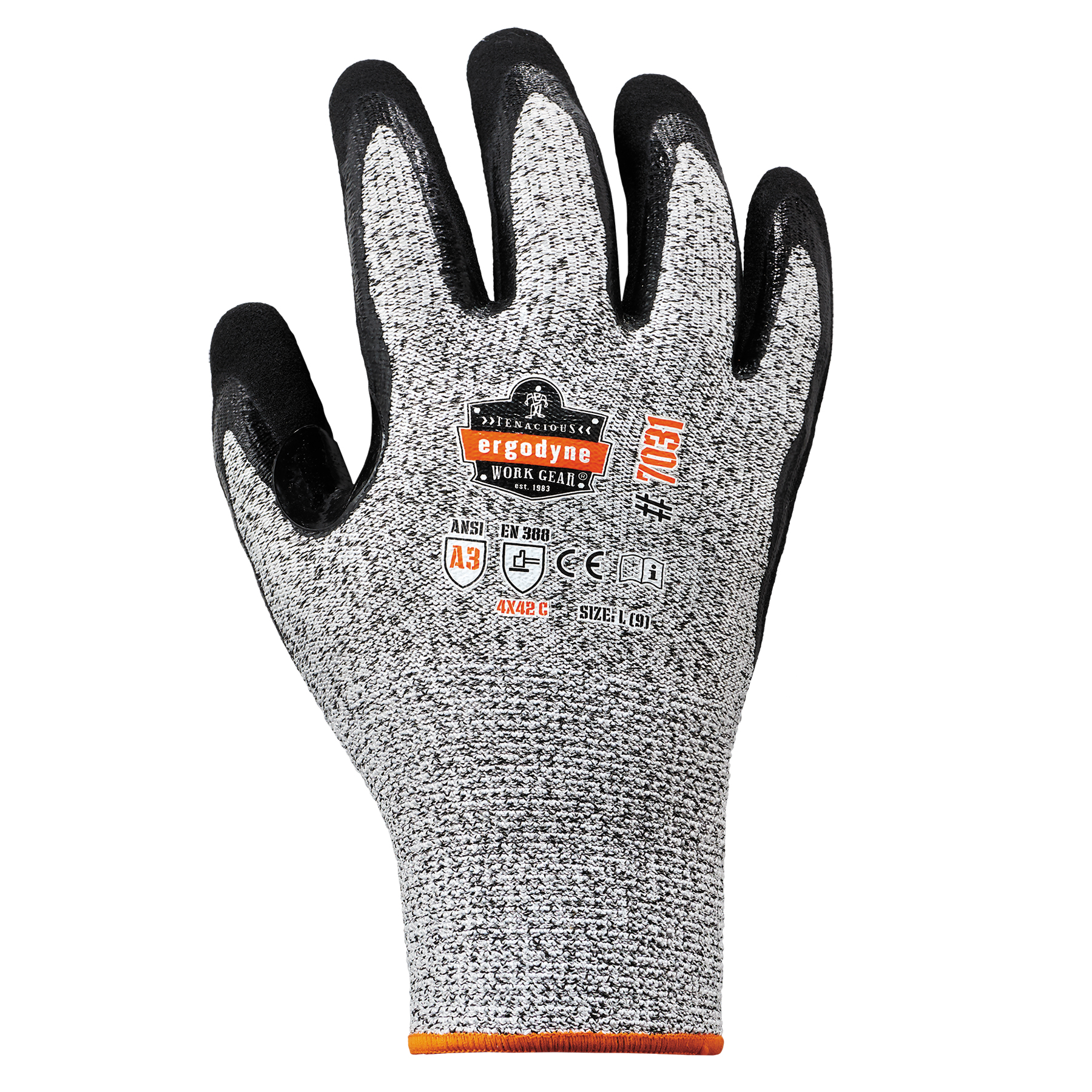 WORK GLOVES GREY NITRILE SAFETY GLOVES PERSONAL PROTECTIVE EQUIPMENT 