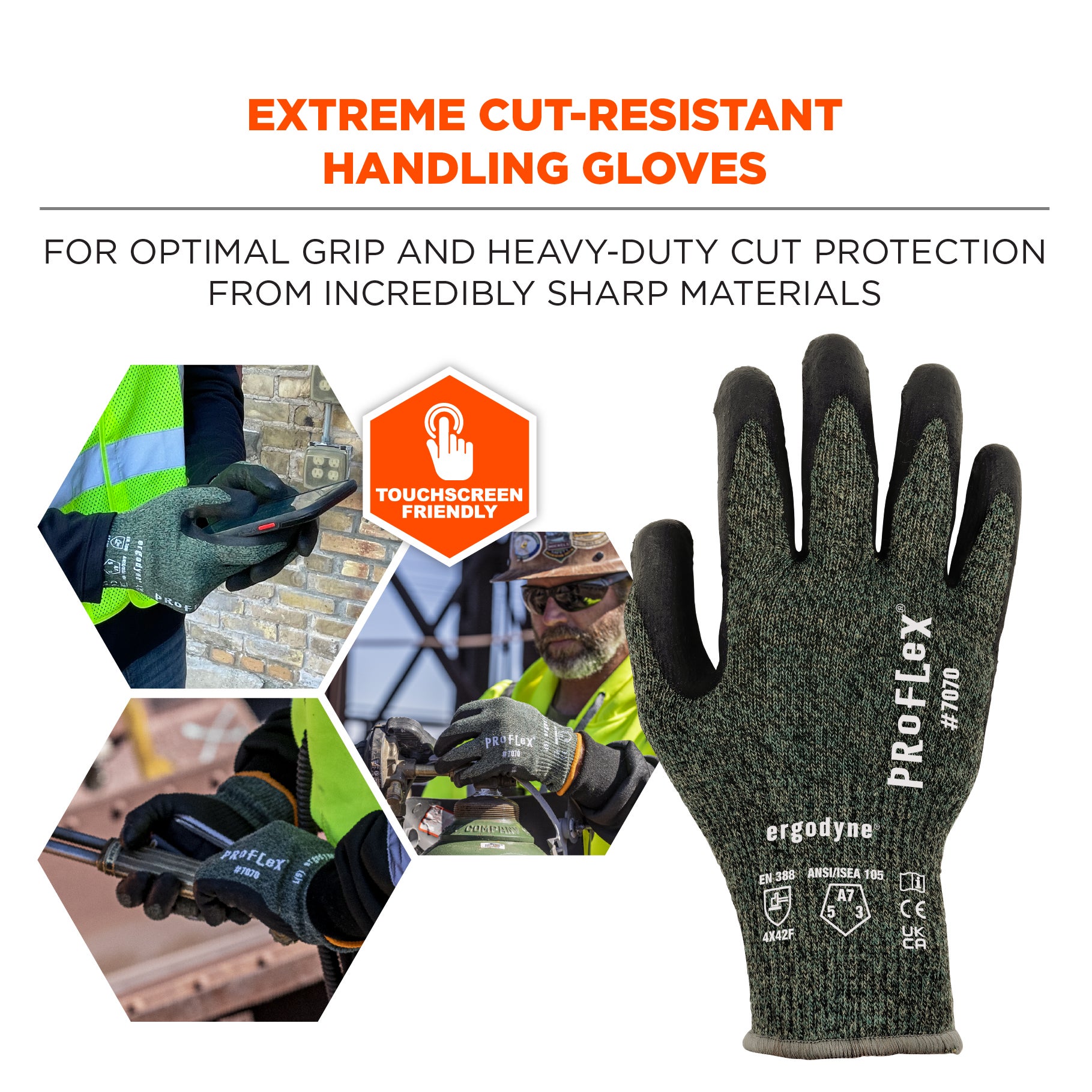 Ergodyne Utility + Cut Resistant Gloves - XL