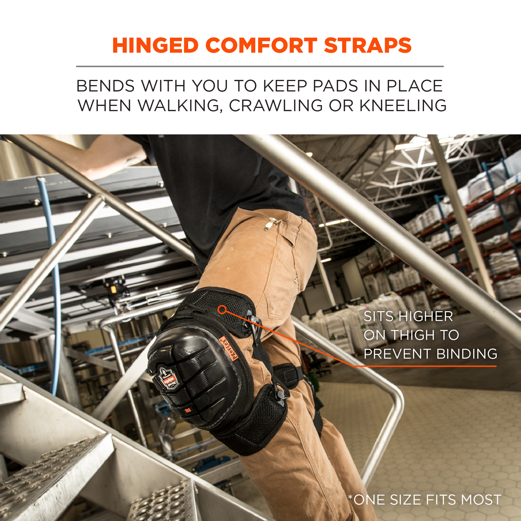 Injected Gel Knee Pads with Comfort Straps - Short Hard Cap