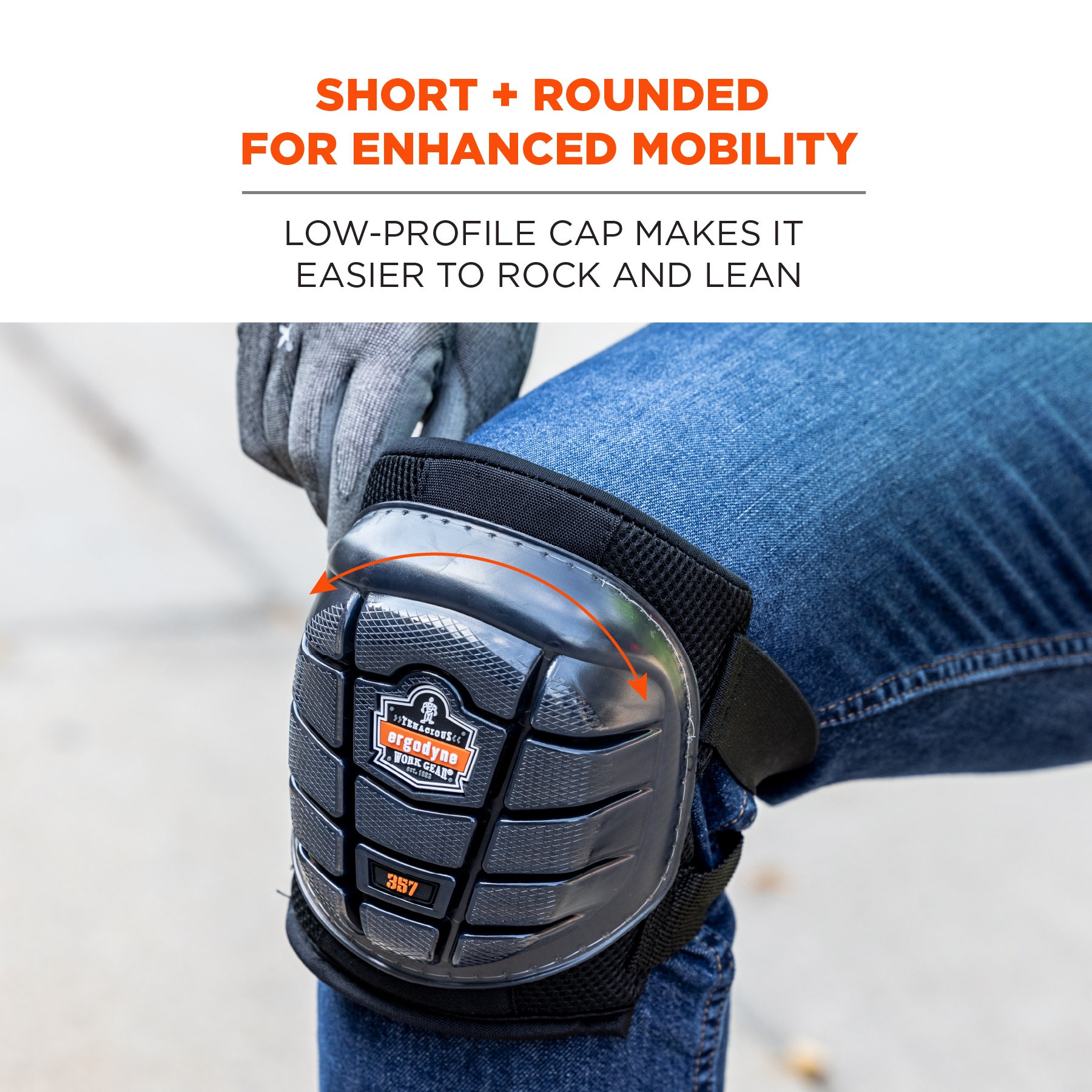 Lightweight Gel Knee Pads - Short Hard Cap