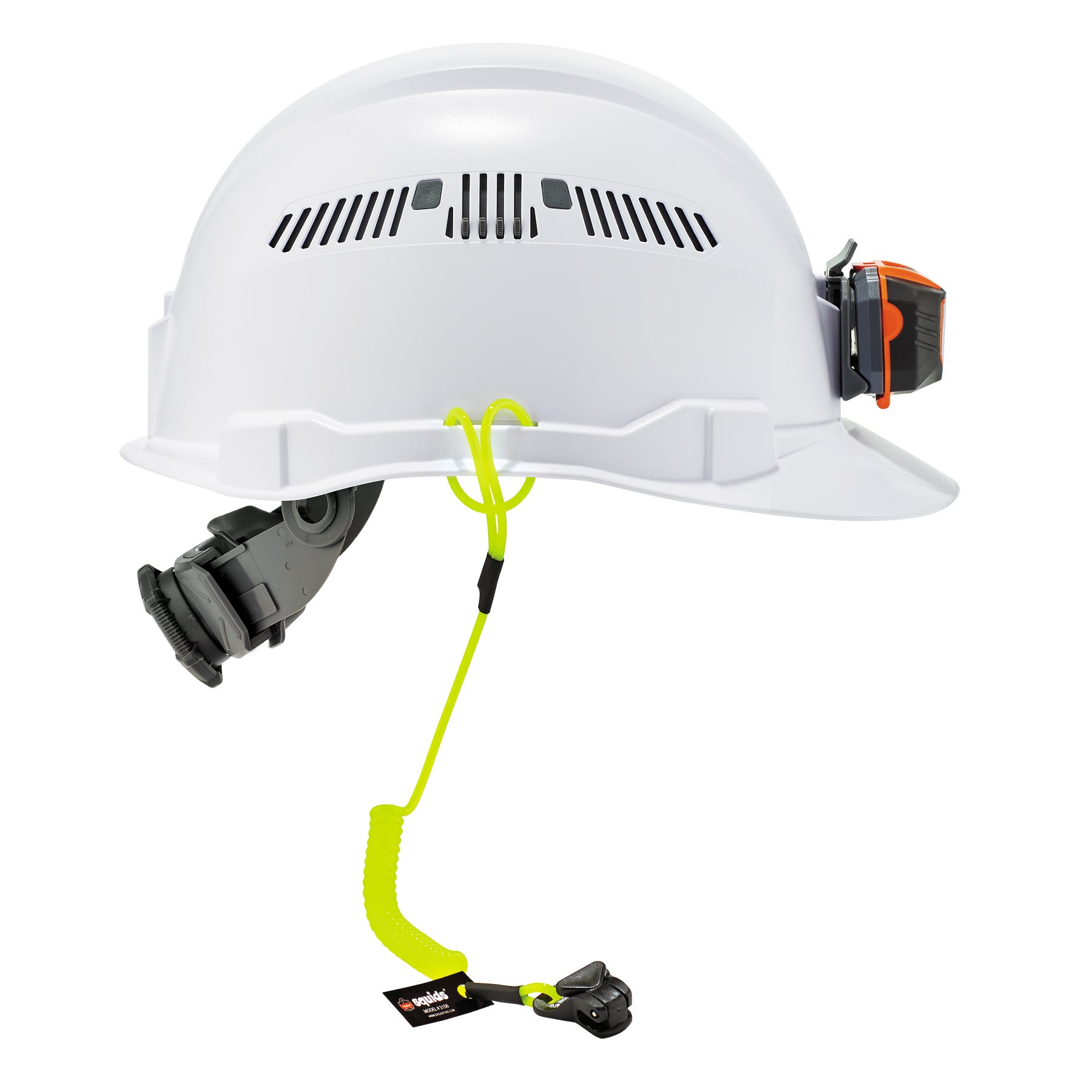 Hard Hat Lanyard, Coil Lanyard Clamp Ergodyne