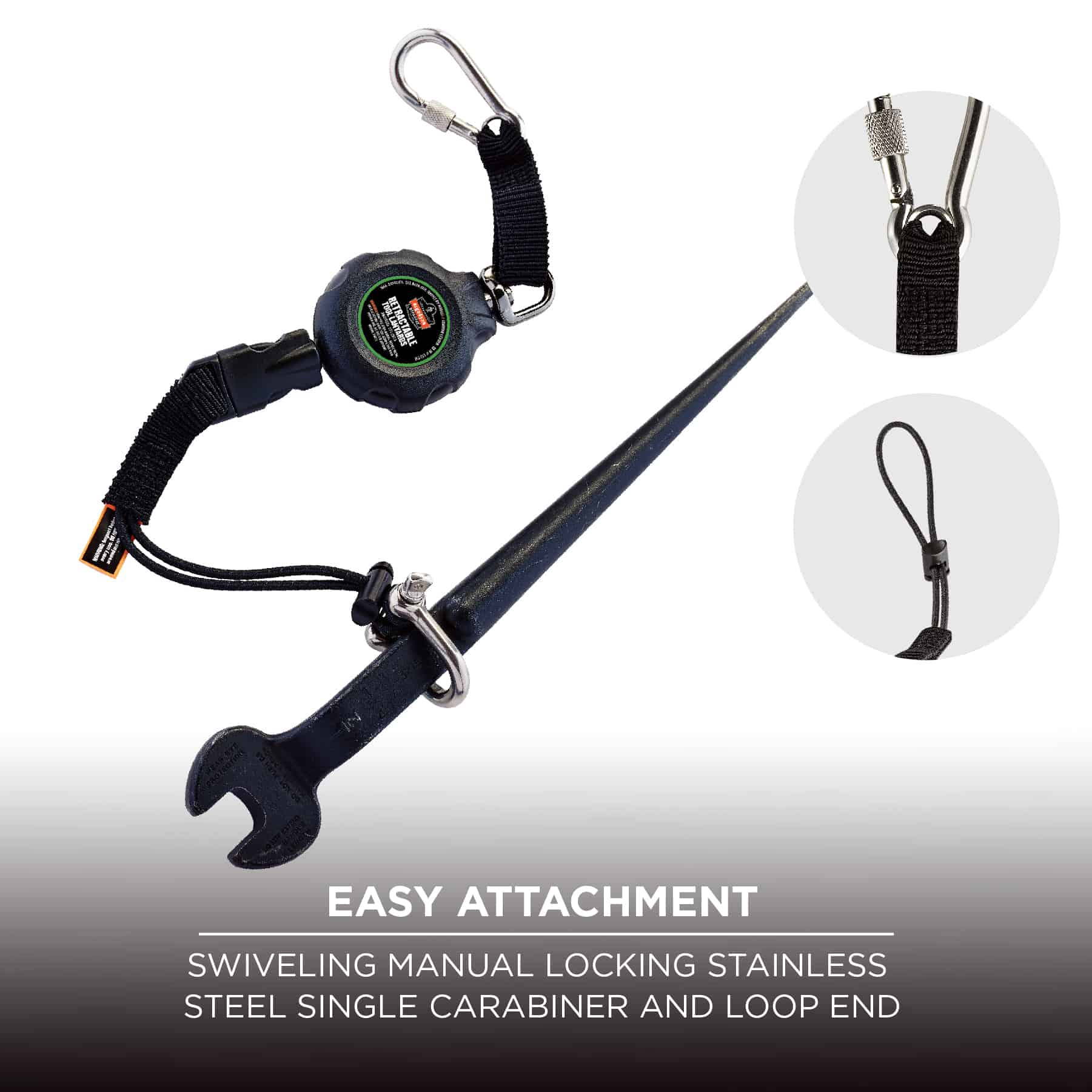 3010 Retractable Tool Lanyard Locking